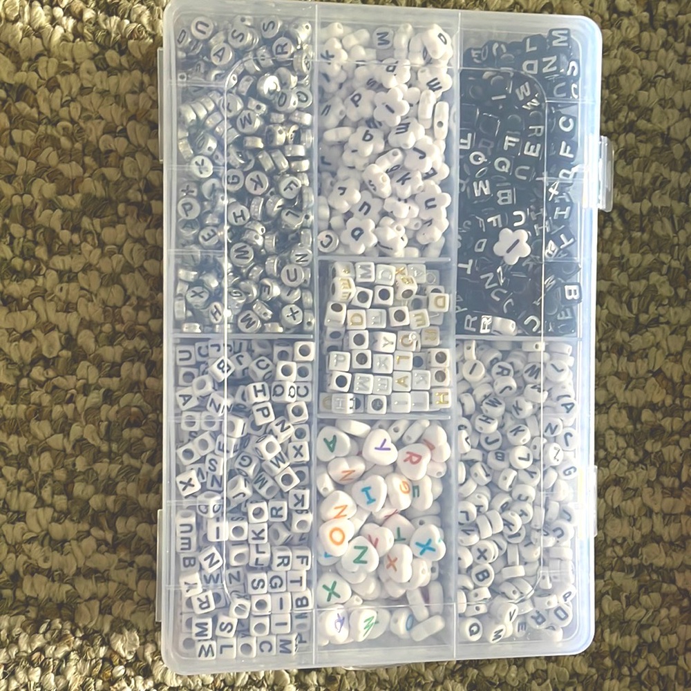 Bracelet beads in a box